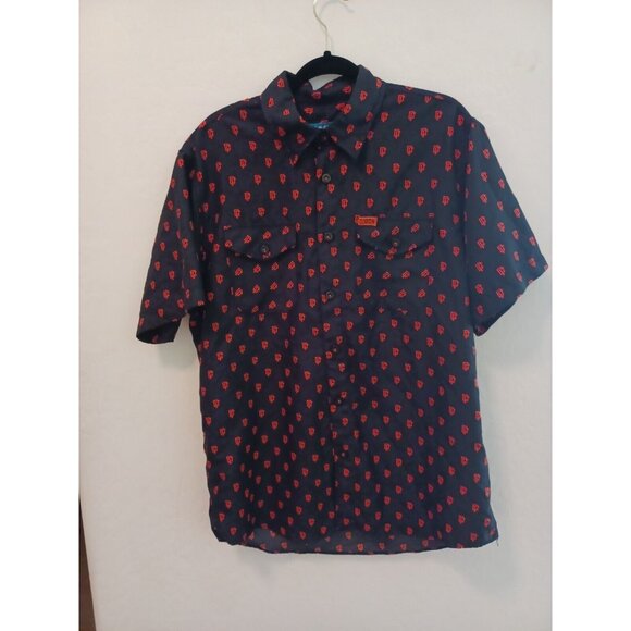 Dixxon Flannel Company Form and Function Shirt Mens Sz L Black All Over Print - Picture 1 of 9